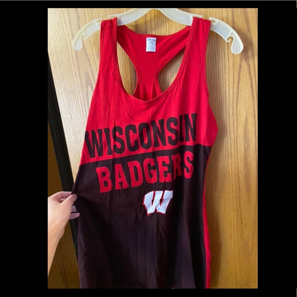 WI Badgers racerback tank, size M